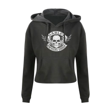 Ladies Cropped Motorhead Hooded Sweatshirt